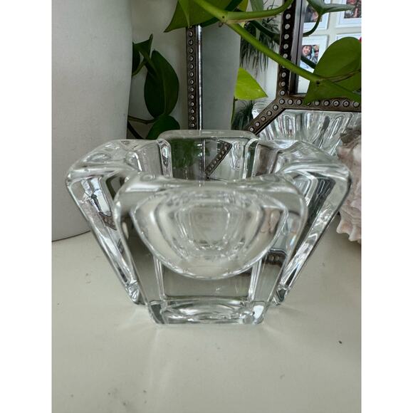 Orrefors Anna Ehrner Cross Crystal Votive Holder - Picture 2 of 10